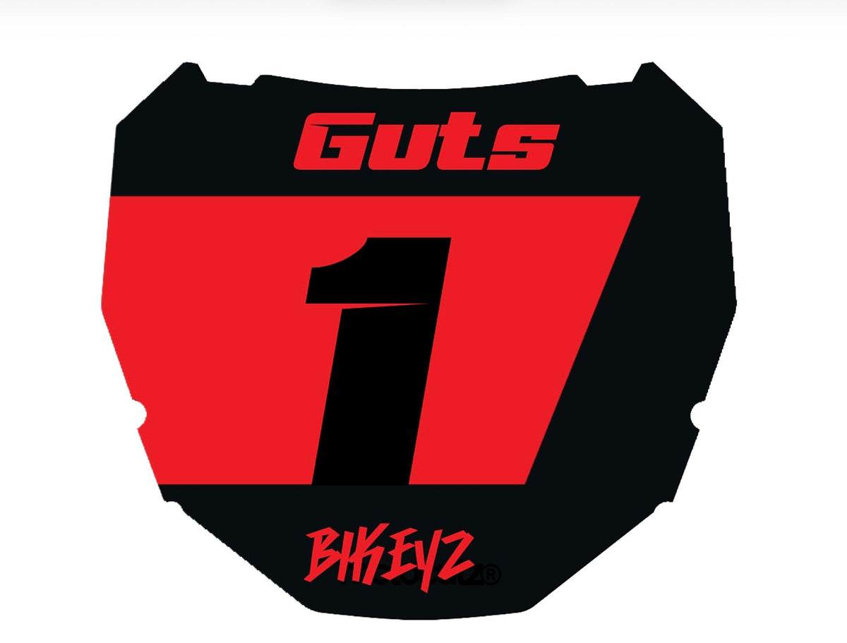 Red & Black 1 Number Plate Decal — ODI Compatible