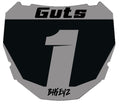 Black & Gray 1 Number Plate Decal — ODI Compatible